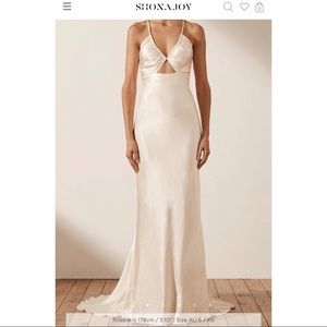 SHONA JOY LA LUNE RUCHED BODICE MAXI DRESS - CREAM